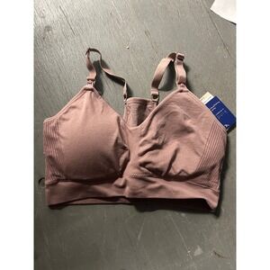 Kindred Bravely Maternity Nursing Bra Small Seamless Wireless Pink